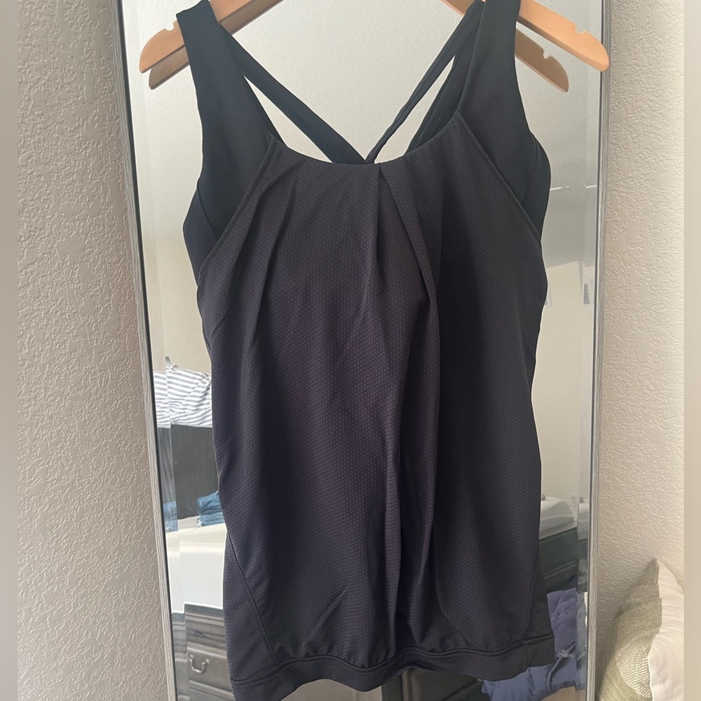 Lululemon tank  with built-in sports bra size 12